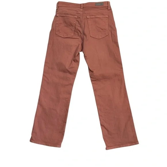 AG Kinsley High Rise Straight Crop Jeans Rust Copper Brown Size 28 - Picture 9 of 11